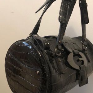 Guess handbag black with faux crocodile
